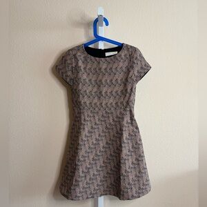 Zara Kids Black and Cream Patterned Dress